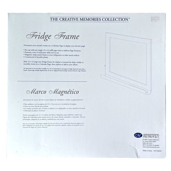 NEW Creative Memories Fridge Frame * Scrapbook Page Magnetic Display Gray - Picture 1 of 2
